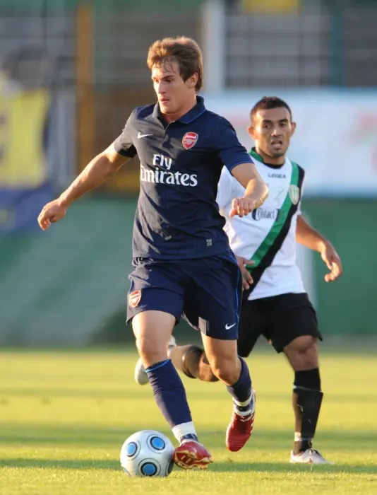 Framed Print : Aaron Ramsey's Brilliant Performance: Arsenal Crushes Szombathelyi 5-0 in Pre-Season Friendly, 2009