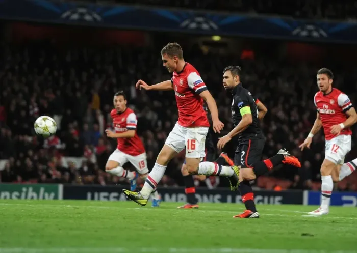 Framed Print : Aaron Ramsey's Chip: Arsenal's Third Goal vs. Olympiacos (2012-13 Champions League) Framed Print : Aaron Ramsey's Chip: Arsenal's Third Goal vs. Olympiacos (2012-13 Champions League)