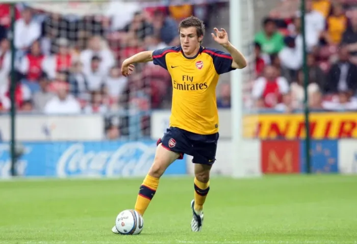 Framed Print : Aaron Ramsey's Debut: Arsenal's 2-1 Win Over Huddersfield, Pre-Season Friendly, August 2008