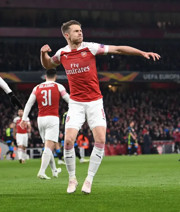 Framed Print : Aaron Ramsey's Dramatic Goal: Arsenal Edge Past Napoli in Europa League Quarterfinals Framed Print : Aaron Ramsey's Dramatic Goal: Arsenal Edge Past Napoli in Europa League Quarterfinals
