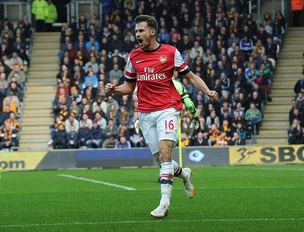 Aaron Ramsey's Euphoric Goal Celebration: Hull City vs. Arsenal, Premier League 2013 / 14