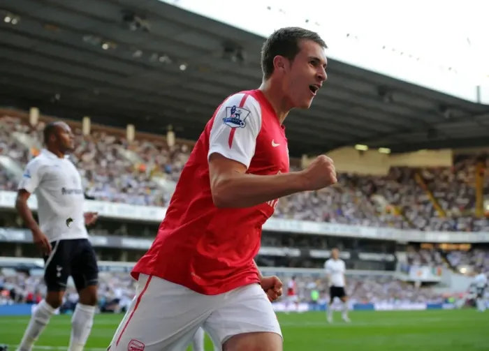 Framed Print : Aaron Ramsey's Goal in Defeat: Arsenal 1-2 Tottenham Hotspur, Premier League 2011-12 Framed Print : Aaron Ramsey's Goal in Defeat: Arsenal 1-2 Tottenham Hotspur, Premier League 2011-12