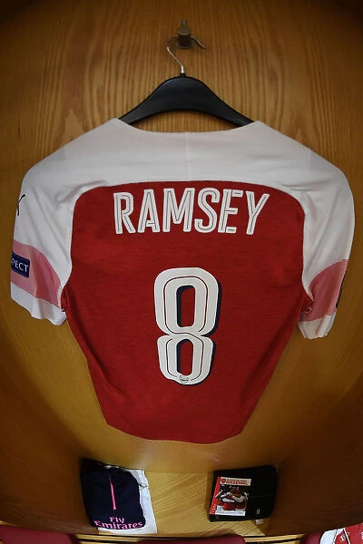 Aaron Ramsey's Hanging Jersey - Arsenal vs. Sporting CP, UEFA Europa League