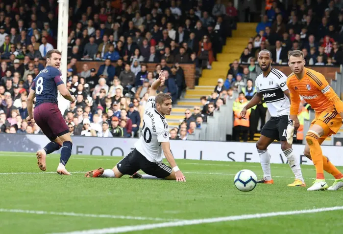 Framed Print : Aaron Ramsey's Back Heel Stunner: Arsenal's 3-Goal Blitz vs. Fulham (2018-19) Framed Print : Aaron Ramsey's Back Heel Stunner: Arsenal's 3-Goal Blitz vs. Fulham (2018-19)