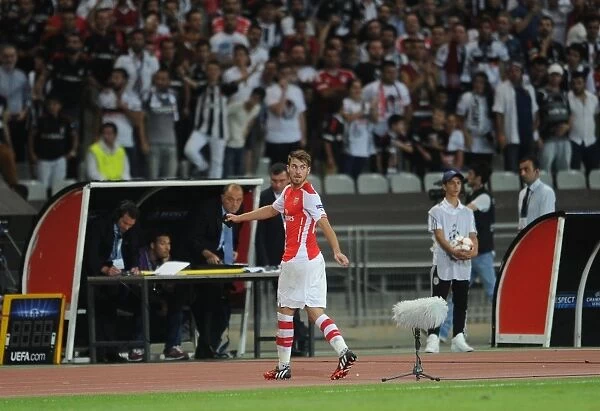 Aaron Ramsey's Red Card: Arsenal's Struggle in Besiktas v Arsenal, UEFA Champions League Qualifying Play-Offs (2014)