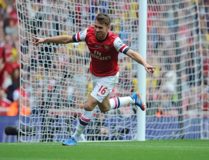 Framed Print : Aaron Ramsey's Stunner: Arsenal vs Stoke City, Premier League 2013-14