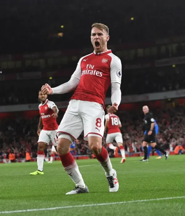 Framed Print : Aaron Ramsey's Stunner: Arsenal's 3-Goal Blitz vs Leicester City (2017-18)