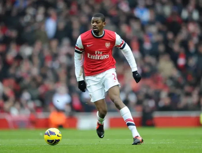 Framed Print : Abou Diaby in Action: Arsenal vs. Aston Villa, Premier League 2012-13
