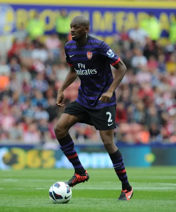 Framed Print : Abou Diaby in Action: Arsenal vs. Stoke City, Premier League 2012-13