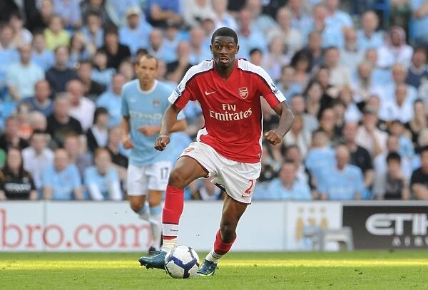 Abou Diaby of Arsenal Faces Manchester City in Barclays Premier League Clash at Eastlands, 2009
