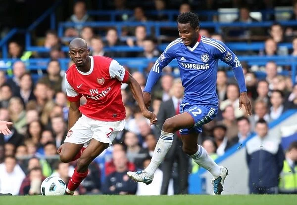 Abou Diaby (Arsenal) John Obi Mikel (Chelsea). Chelsea 2: 0 Arsenal. Barclays Premier League