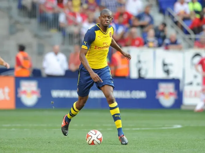 Framed Print : Abou Diaby: Arsenal Star in Action Against New York Red Bulls (2014) - Pre-Season Friendly Framed Print : Abou Diaby: Arsenal Star in Action Against New York Red Bulls (2014) - Pre-Season Friendly