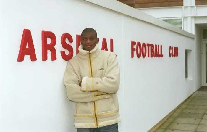Framed Print : Abou Diaby at Arsenal Training Ground, London Colney, 2006 Framed Print : Abou Diaby at Arsenal Training Ground, London Colney, 2006