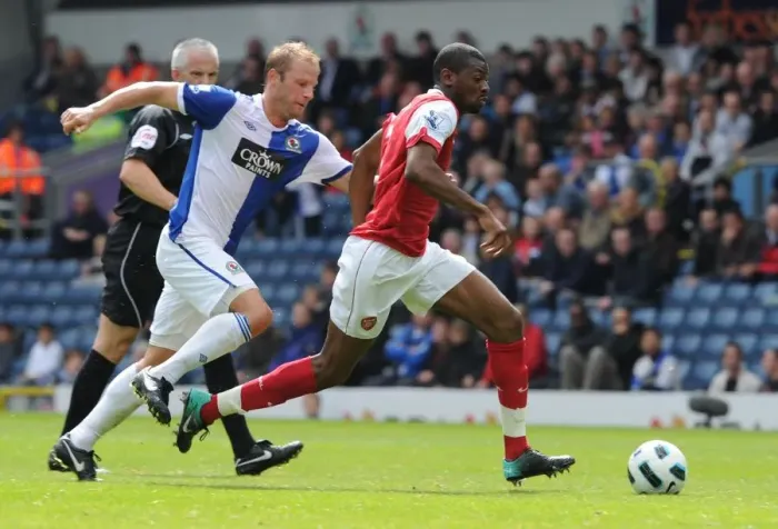 Framed Print : Abou Diaby (Arsenal) Vince Grella (Blackburn). Blackburn Rovers 1: 2 Arsenal Framed Print : Abou Diaby (Arsenal) Vince Grella (Blackburn). Blackburn Rovers 1: 2 Arsenal