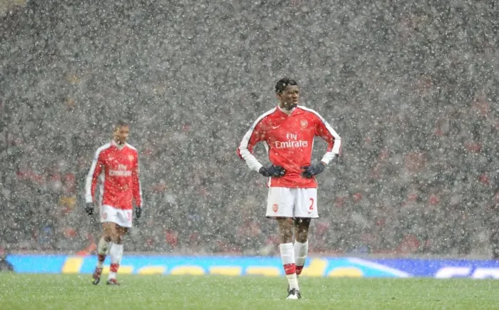 Framed Print : Abou Diaby: Arsenal's Midfield Battle at Emirates Against Everton (2-2), Barclays Premier League