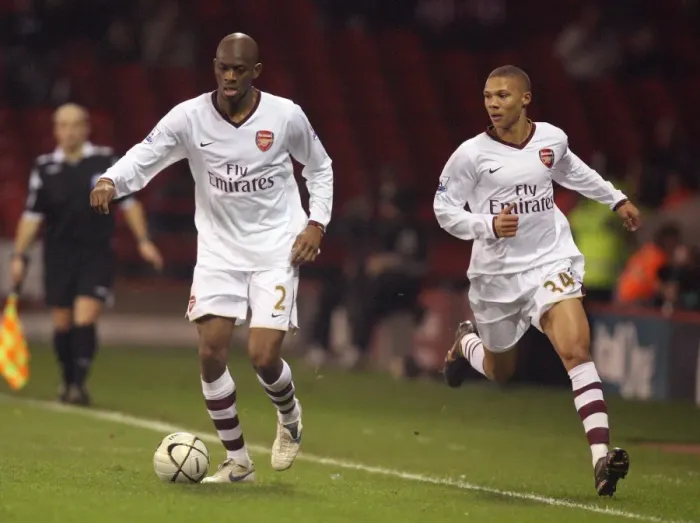 Framed Print : Abou Diaby and Kieran Gibbs (Arsenal)