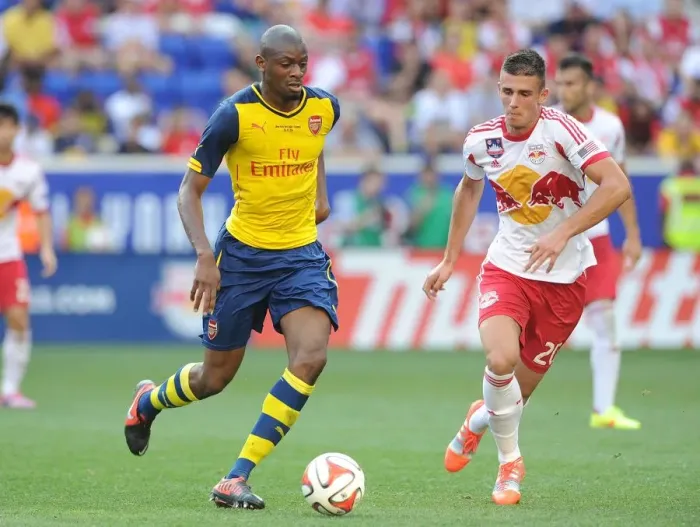 Framed Print : Abou Diaby vs. Matt Miazga: A Pre-Season Clash at Red Bull Arena Framed Print : Abou Diaby vs. Matt Miazga: A Pre-Season Clash at Red Bull Arena