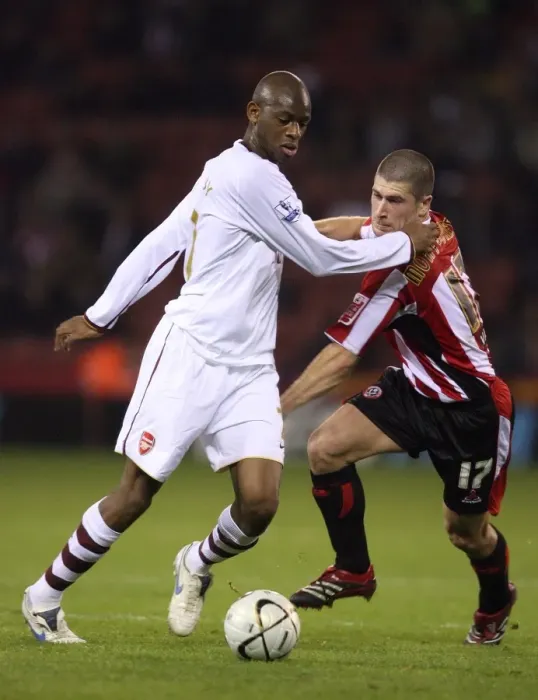 Framed Print : Abou Diaby's Brilliant Performance Leads Arsenal to 3-0 Carling Cup Victory over Sheffield United