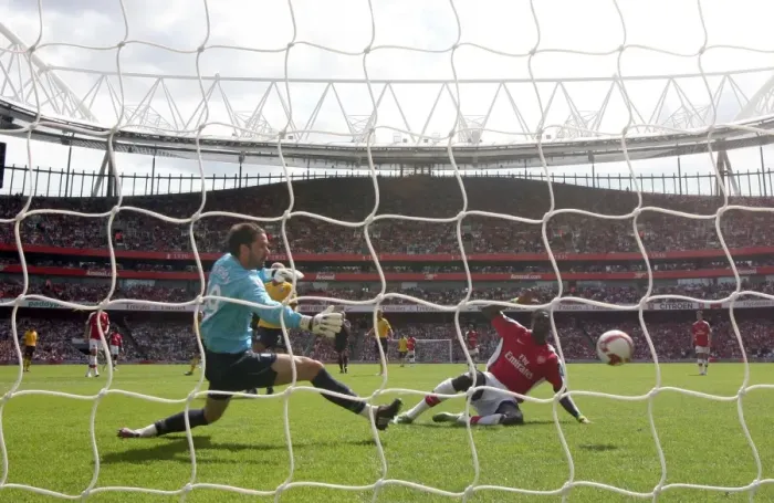 Framed Print : Adebayor offside. Arsenal 1:0 West Bromwich Albion Framed Print : Adebayor offside. Arsenal 1:0 West Bromwich Albion