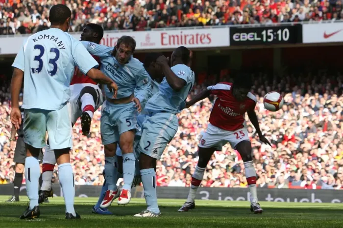 Framed Print : Adebayor Scores First Arsenal Goal Against Manchester City: 2-0 Framed Print : Adebayor Scores First Arsenal Goal Against Manchester City: 2-0