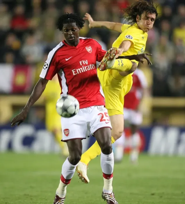Framed Print : Adebayor vs. Rodriguez: 1-1 Stalemate in the 2009 Champions League Quarterfinals