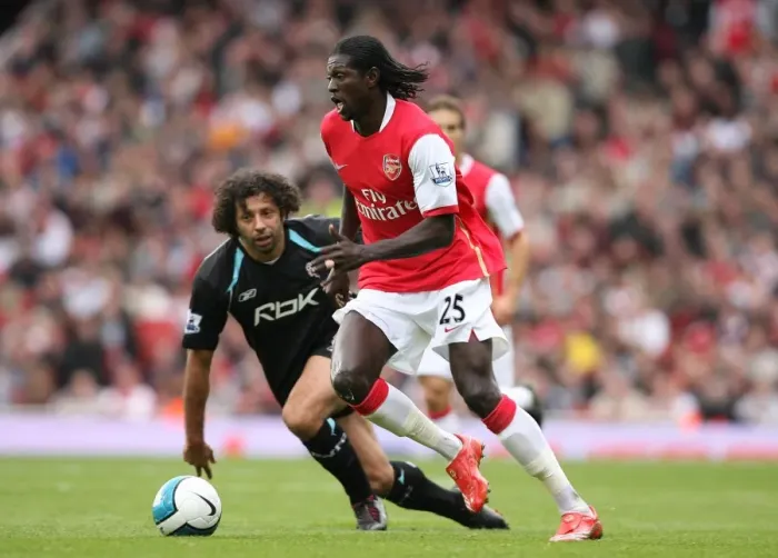 Framed Print : Adebayor's Brace: Arsenal's 2-0 Victory Over Bolton Wanderers, 2007