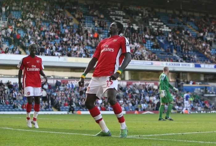Framed Print : Adebayor's Brace: Arsenal's Dominant 4-0 Win Over Blackburn Rovers, 2008