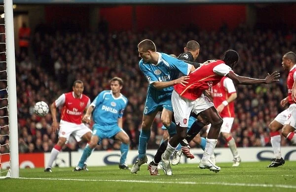 Adebayor's Controversial Own Goal: Arsenal vs. PSV, UEFA Champions League