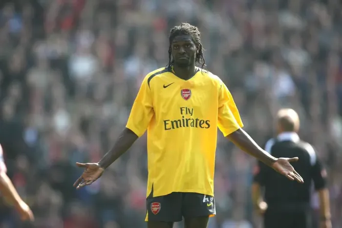 Framed Print : Adebayor's Disappointing Day: Liverpool's 4-1 Victory Over Arsenal in the Barclays Premiership, 2007