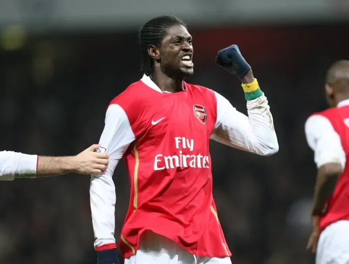 Framed Print : Adebayor's Euphoric Debut: Arsenal 3-0 Newcastle United (2008)