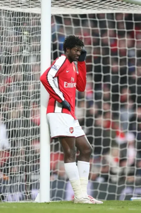 Framed Print : Adebayor's Goal: Arsenal's 1-0 Victory Over Portsmouth (December 2008) Framed Print : Adebayor's Goal: Arsenal's 1-0 Victory Over Portsmouth (December 2008)
