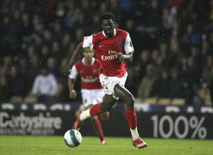 Framed Print : Adebayor's Hat-Trick: Arsenal Crushes Derby 6-2 in Premier League Framed Print : Adebayor's Hat-Trick: Arsenal Crushes Derby 6-2 in Premier League