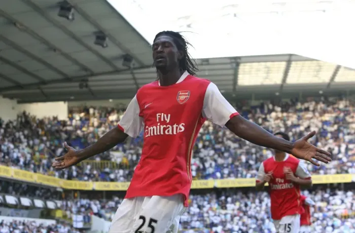 Framed Print : Adebayor's Hat-Trick: Arsenal's 3-1 Victory Over Tottenham in the Premier League