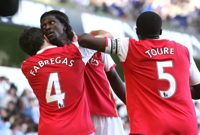 Framed Print : Adebayor's Hat-Trick: Arsenal's Glory at White Hart Lane (3-1 vs. Tottenham, 2007)