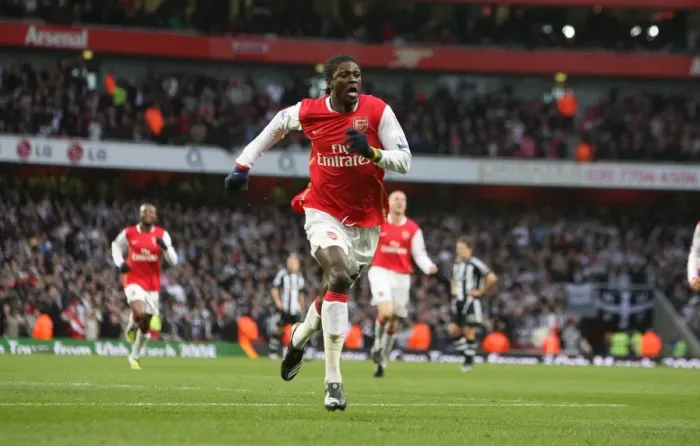 Framed Print : Adebayor's Historic First Goal: Arsenal Crushes Newcastle 3-0 in FA Cup Framed Print : Adebayor's Historic First Goal: Arsenal Crushes Newcastle 3-0 in FA Cup