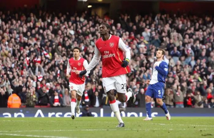 Framed Print : Adebayor's Thrilling Goal: Arsenal vs. Birmingham, 1-1 Framed Print : Adebayor's Thrilling Goal: Arsenal vs. Birmingham, 1-1