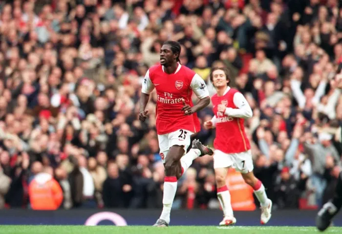 Framed Print : Adebayor's Thrilling Goal: Arsenal's 3-1 Victory Over Tottenham