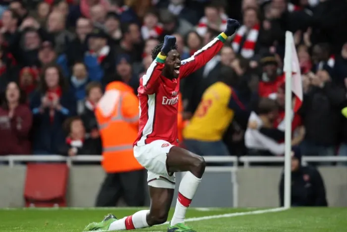 Framed Print : Adebayor's Triumph: Arsenal's Dramatic Equalizer vs. Tottenham (4-4) Framed Print : Adebayor's Triumph: Arsenal's Dramatic Equalizer vs. Tottenham (4-4)