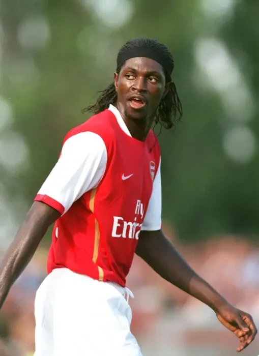 Framed Print : Adebayor's Unstoppable Performance: Arsenal's Historic 8-1 Pre-Season Victory over Schwadorf (July 2006)