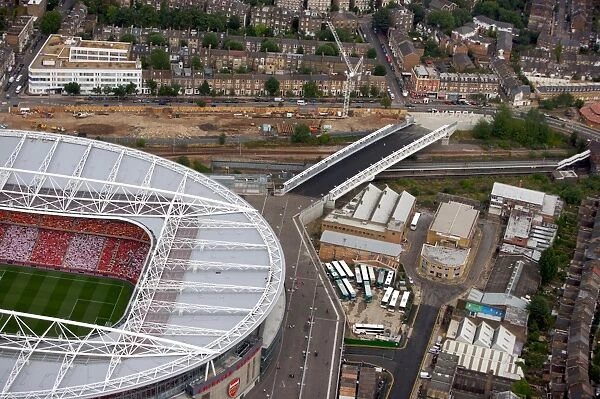 Aerial View of Arsenal's Emirates Stadium: Arsenal vs. Ajax in Dennis Bergkamp's Testimonial (2006)