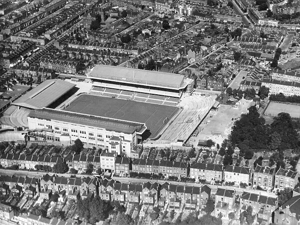 An aerial view of the Stadium as it was before the War