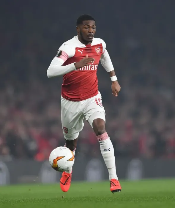 Framed Print : Ainsley Maitland-Niles: In Action for Arsenal in the UEFA Europa League (2018-19) vs Stade Rennais Framed Print : Ainsley Maitland-Niles: In Action for Arsenal in the UEFA Europa League (2018-19) vs Stade Rennais