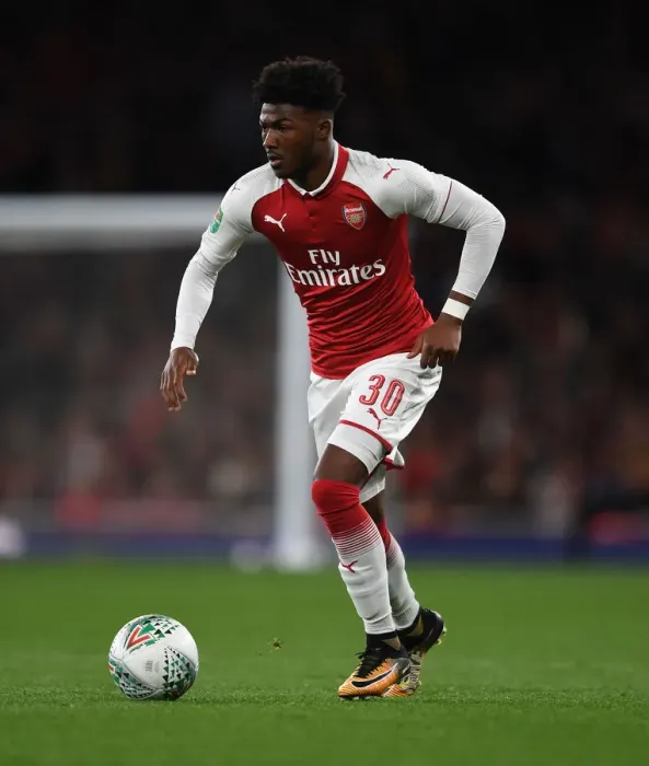 Framed Print : Ainsley Maitland-Niles in Action: Arsenal vs. Norwich City - Carabao Cup 2017-18