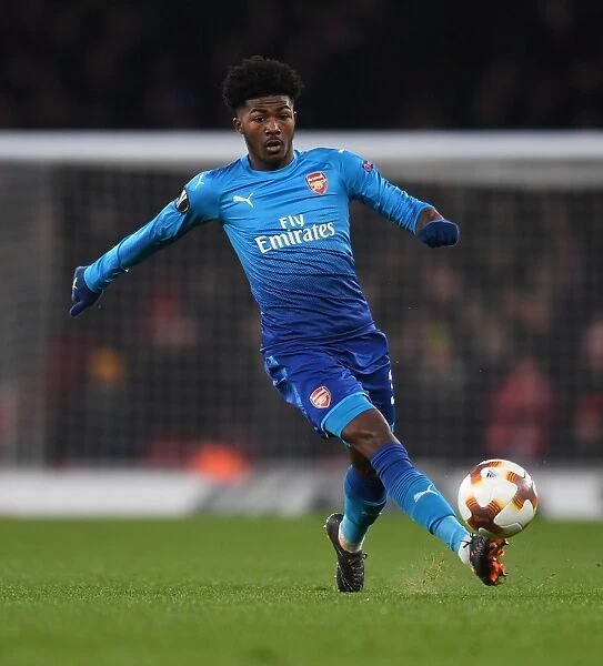 Ainsley Maitland-Niles in Action for Arsenal vs Östersunds FK, UEFA Europa League 2017-18
