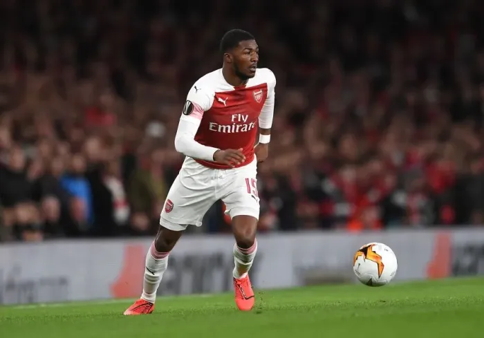 Framed Print : Ainsley Maitland-Niles in Action: Arsenal vs Stade Rennais, UEFA Europa League 2019