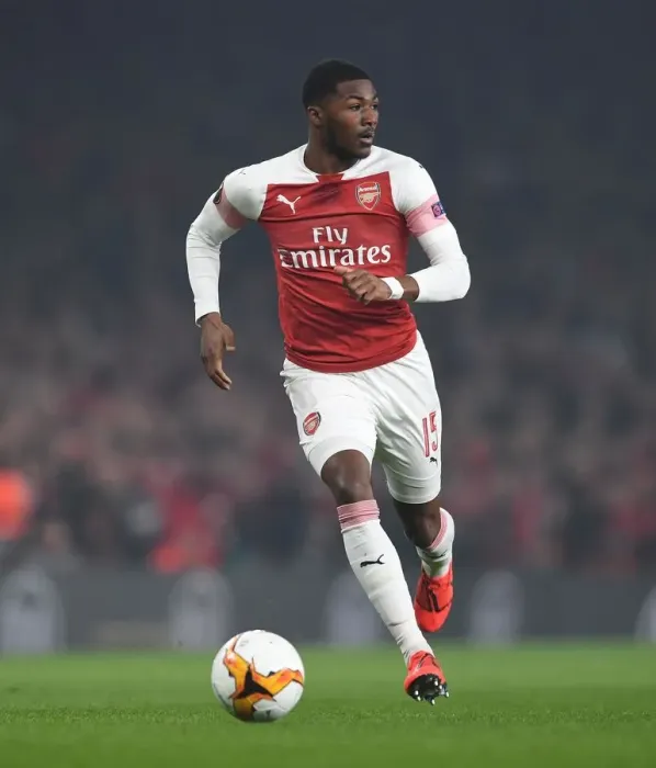 Framed Print : Ainsley Maitland-Niles in Action: Arsenal vs Stade Rennais, UEFA Europa League 2019