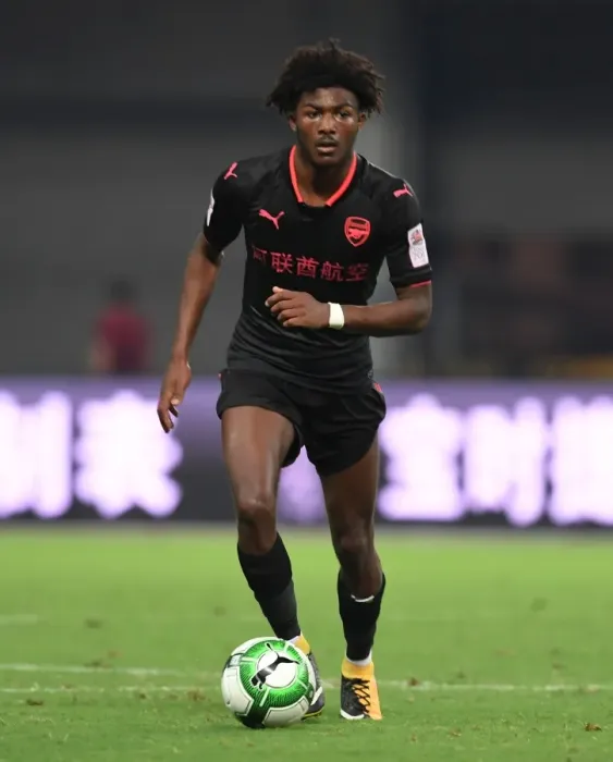 Framed Print : Ainsley Maitland-Niles in Action: Bayern Munich vs. Arsenal (2017-18 Pre-Season Friendly)