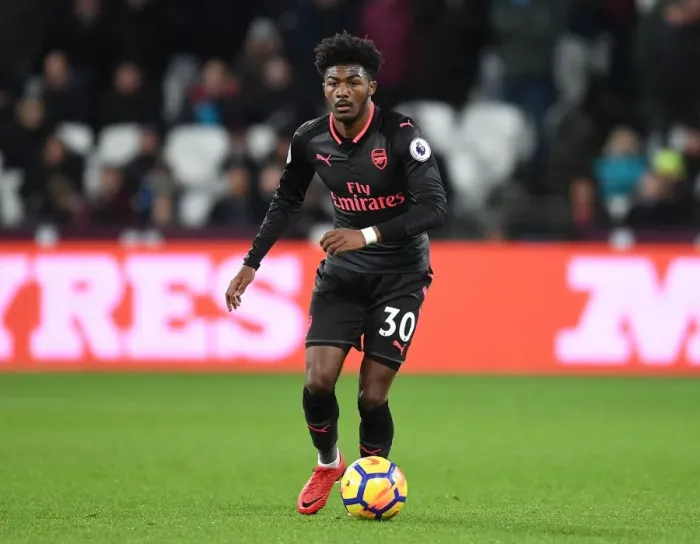 Framed Print : Ainsley Maitland-Niles in Action: West Ham United vs. Arsenal, Premier League 2017-18