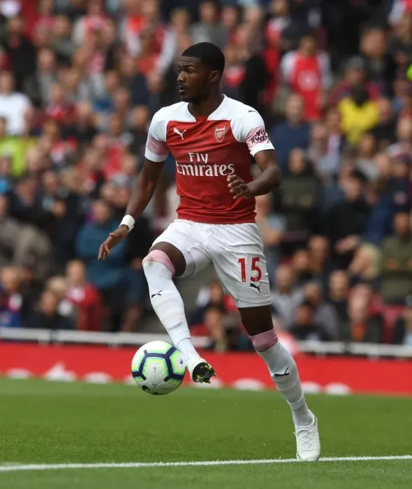 Framed Print : Ainsley Maitland-Niles (Arsenal). Arsenal 0: 2 Manchester City