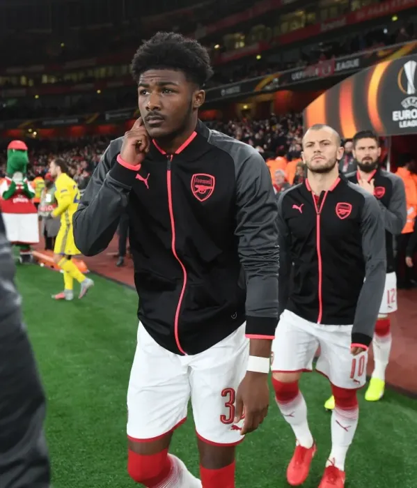 Framed Print : Ainsley Maitland-Niles: Arsenal FC's Readiness - Arsenal v BATE Borisov, UEFA Europa League (2017-18)